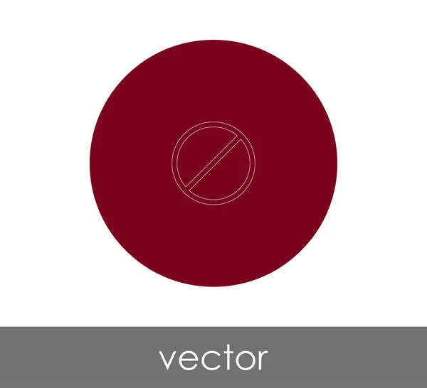 Verbotenes Zeichen Symbol Für Webdesign Und Anwendungen Vektorillustration — Stockvektor