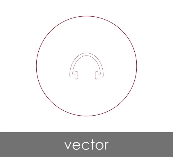 Icône Casque Pour Centre Appel Icône Écouteurs Audio Illustration Vectorielle — Image vectorielle