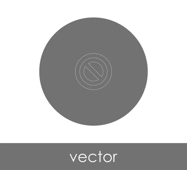 Tiltott aláírás ikonra — Stock Vector