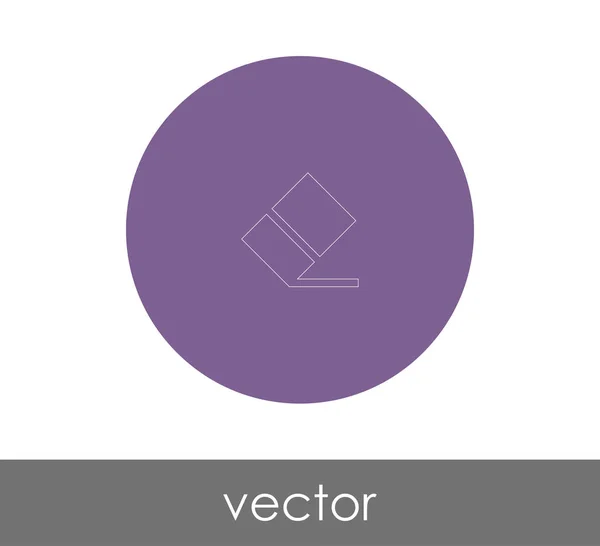 Radiergummi Briefpapier Symbol Vektorillustration — Stockvektor