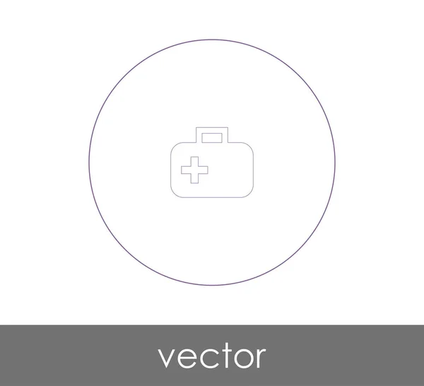 Vector Ilustración Diseño Icono Kit Primeros Auxilios — Vector de stock