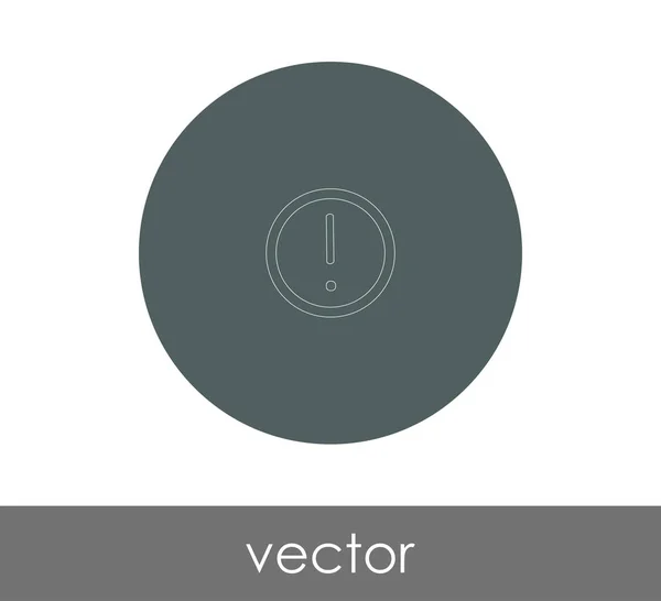 Ícone Exclamação Logotipo Ilustração Vetorial — Vetor de Stock