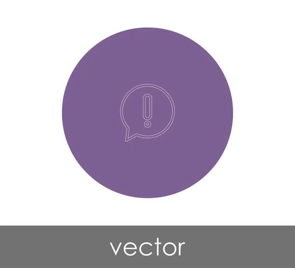 Felkiáltójel Ikon Logó Vektoros Illusztráció — Stock Vector