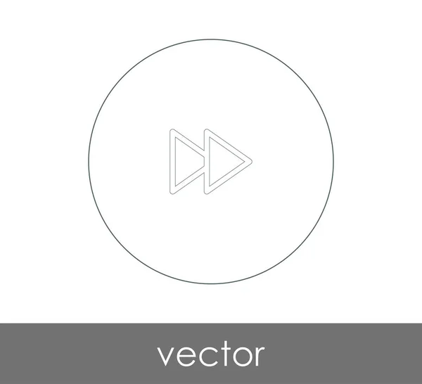 Snabbspolning Framåt Ikonen För Webbdesign Och Applikationer Vektorillustration — Stock vektor