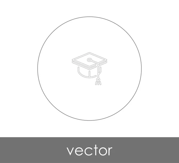 Graduation Cap Icon Vector Illustration — Stock Vector