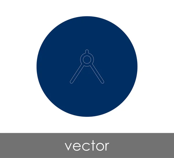Illustration Vectorielle Conception Dessin Icône Boussole — Image vectorielle