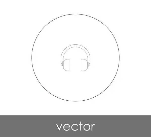 Headset Symbol Für Call Center Audio Kopfhörer Symbol Vektorillustration — Stockvektor