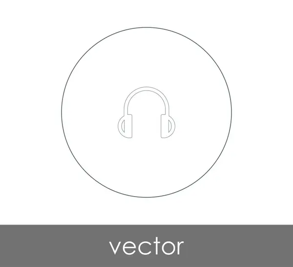 Headset Symbol Für Call Center Audio Kopfhörer Symbol Vektorillustration — Stockvektor