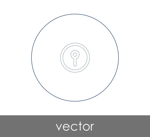 Vector Illustration Design Keyhole Icon — Stock Vector