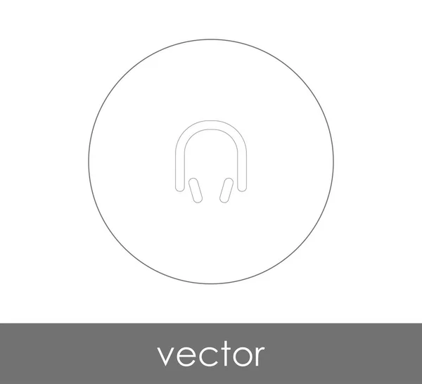 Headset Symbol Für Call Center Audio Kopfhörer Symbol Vektorillustration — Stockvektor