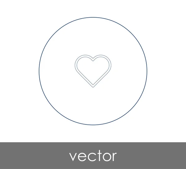 Herz Web Icon Vektorillustration — Stockvektor