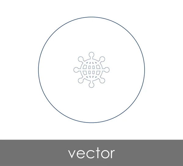Vector Illustration Design Globe Icon — Stock Vector