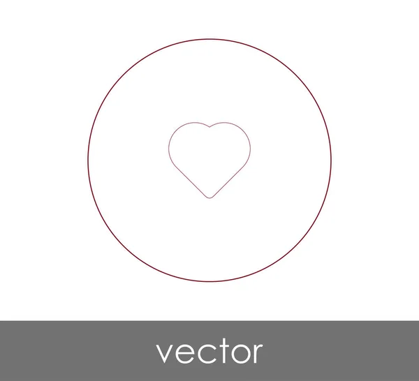 Hjerte Web Ikon Vektor Illustration – Stock-vektor