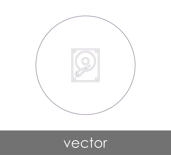 Vector Ilustrare Design Pictogramă Hard Disk — Vector de stoc