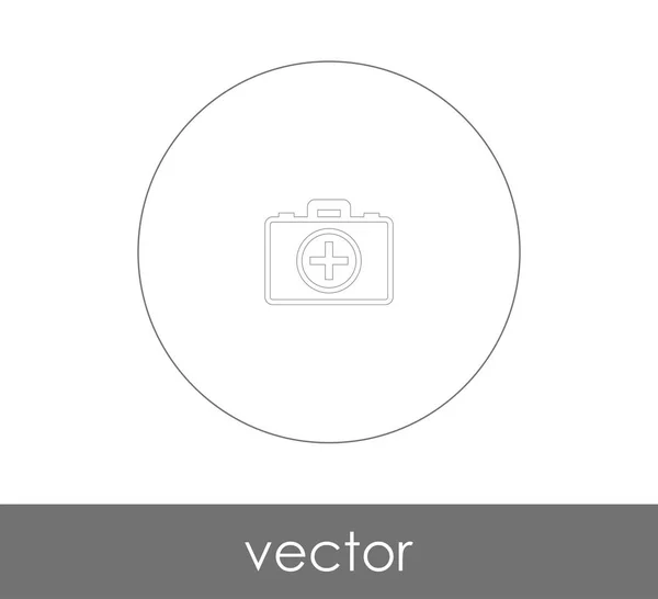 Vector Εικονογράφηση Σχεδιασμός Του Εικονιδίου Κιτ Πρώτων Βοηθειών — Διανυσματικό Αρχείο