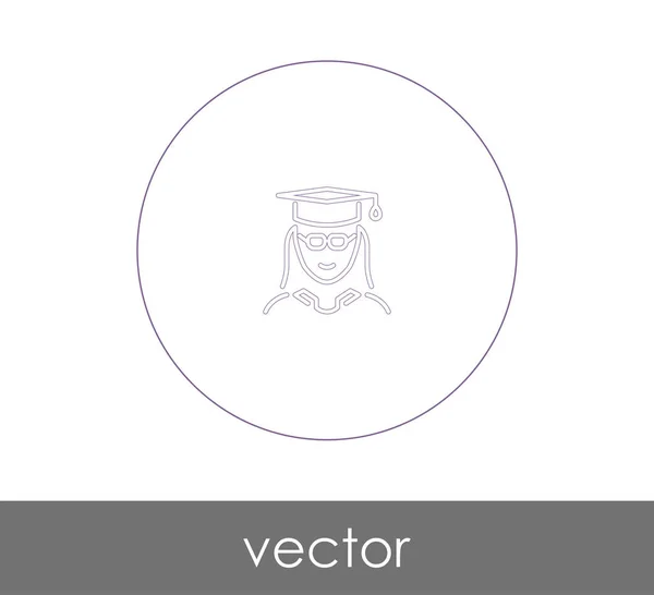 Graduate Icon Vector Illustration — Stock Vector