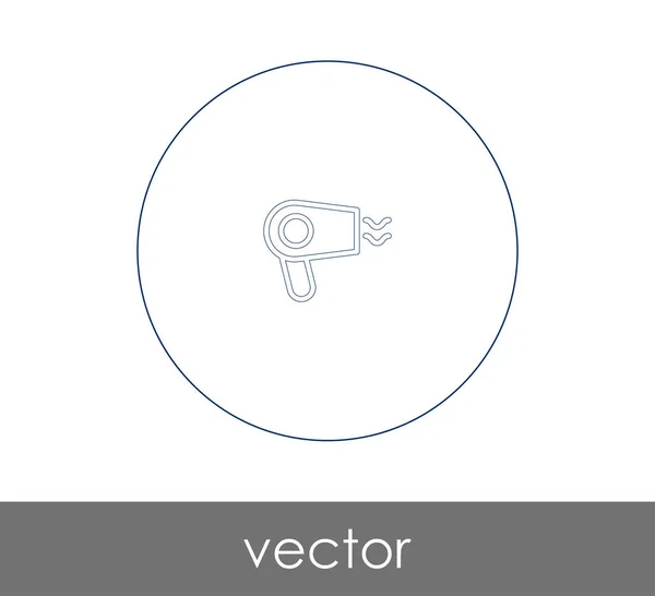 Haartrockner Symbol Vektor Illustration Logo — Stockvektor