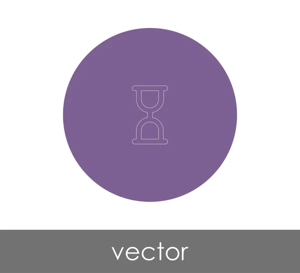 Reloj Arena Icono Web Vector Ilustración — Vector de stock