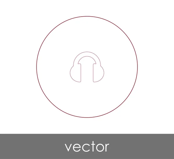 Kopfhörer Symbol Vektor Illustration Logo — Stockvektor