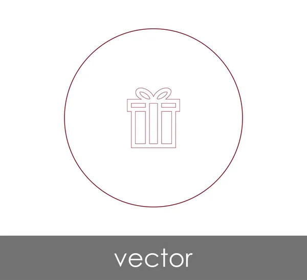 Icono Regalo Para Diseño Web Aplicaciones — Vector de stock