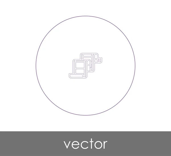 Film Ikon Web Design Alkalmazások — Stock Vector
