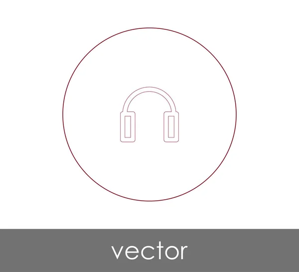 Headset Symbol Für Call Center Audio Kopfhörer Symbol Vektorillustration — Stockvektor