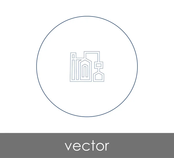 Ilustración Vectorial Del Icono Fábrica Para Diseño Web Aplicaciones — Vector de stock