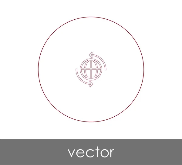Значок Глобуса Веб Дизайна Приложений — стоковый вектор