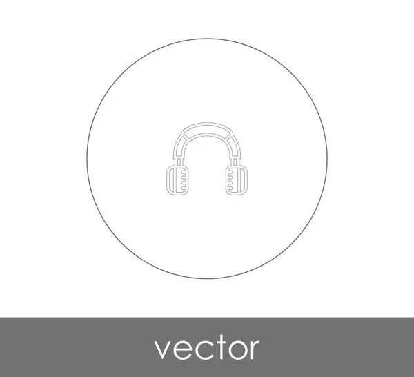 Icono Auriculares Para Call Center Icono Auriculares Audio Ilustración Vectorial — Vector de stock