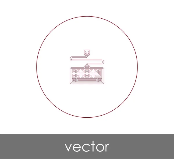 Ícone Teclado Vetor Ilustração Logotipo — Vetor de Stock