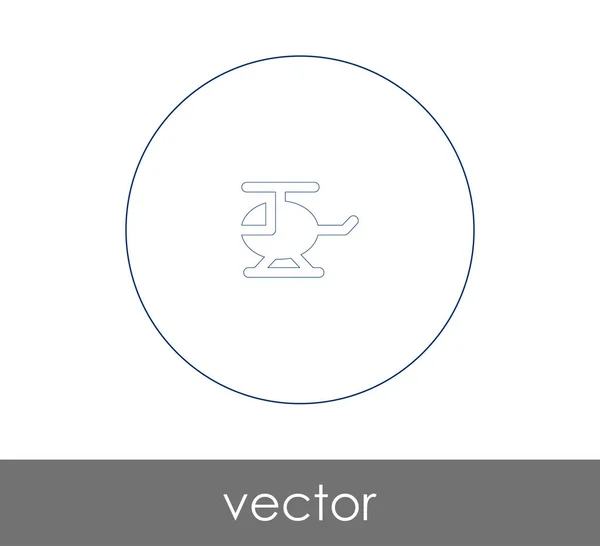 Vector Illustration Helicopter Icon — Stock Vector