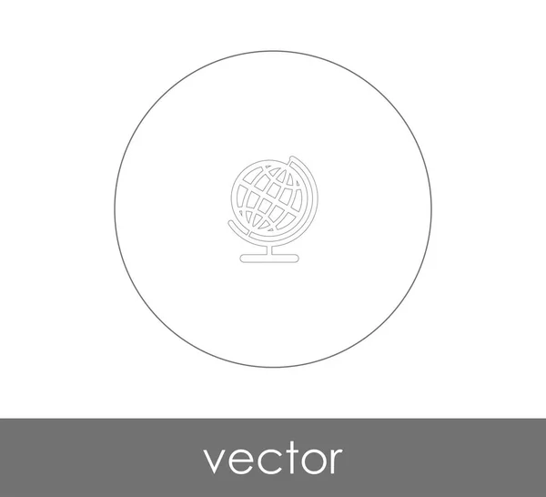 Globo icono web — Vector de stock