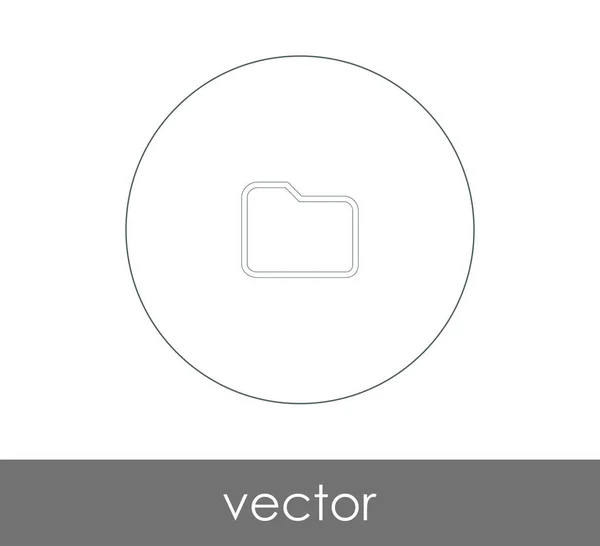 Icono Carpeta Para Diseño Web Aplicaciones — Vector de stock