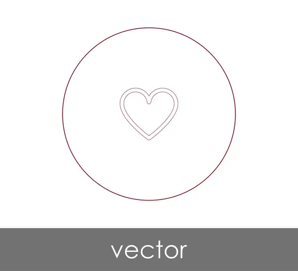 Herz Web Icon Vektorillustration — Stockvektor