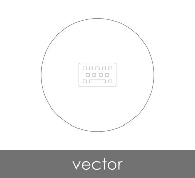 klavye simgesini vektör çizim, logo