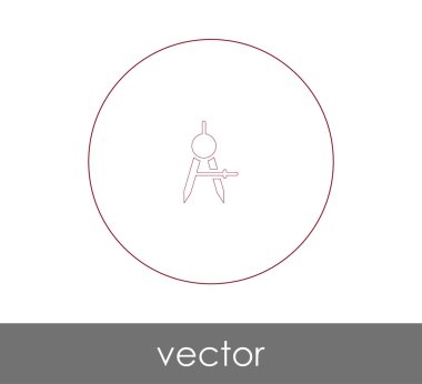 vektör çizim tasarım çizim pusula simgesini