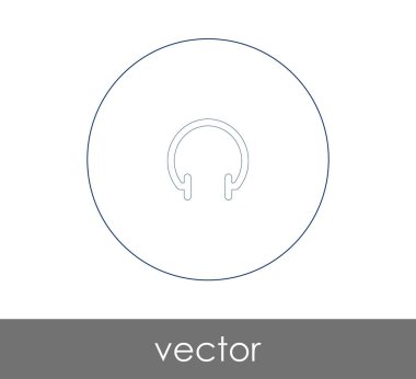Kulaklık simgesinin vektör illüstrasyonu