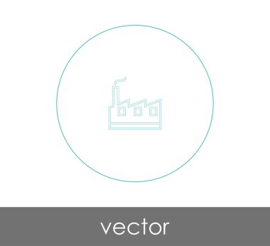 web tasarım ve uygulamalar için fabrika simge vektör çizim
