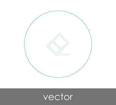 silgi simgesi vektör illüstrasyonu 