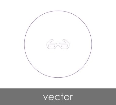 gözlük simgesi vektör çizim, logo