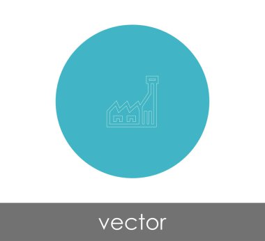 web tasarım ve uygulamalar için fabrika simge vektör çizim