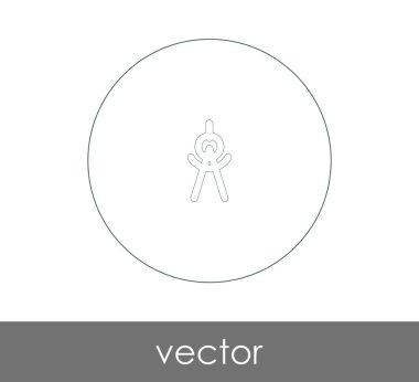 vektör çizim tasarım çizim pusula simgesini