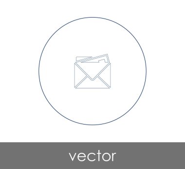 Vektör çizim, zarf simgesi, işareti  