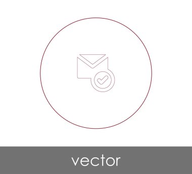 zarf simgesi, logo, vektör çizim 