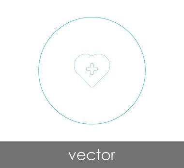 kalp ağı simgesi, vektör illüstrasyonu