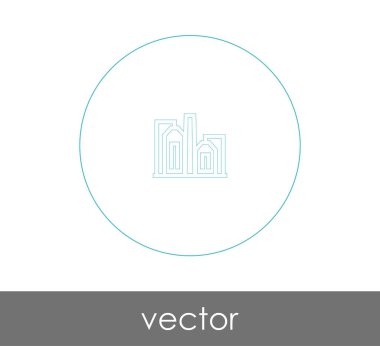 Fabrika simgesi, sınaî-vektör çizim 