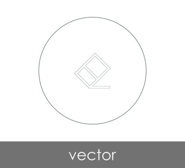 silgi simgesi vektör illüstrasyonu 