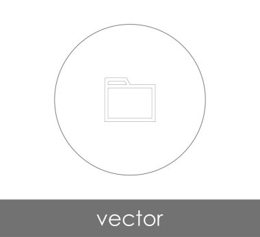 Klasör simgesini, logo, vektör çizim 