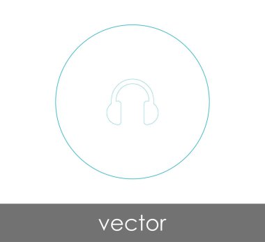 Çağrı Merkezi, ses kulaklık kutsal kişilerin resmi, vektör çizim için kulaklık simgesi