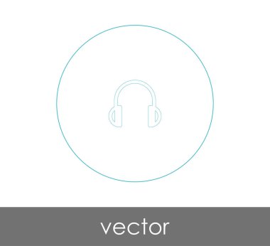 Çağrı Merkezi, ses kulaklık kutsal kişilerin resmi, vektör çizim için kulaklık simgesi